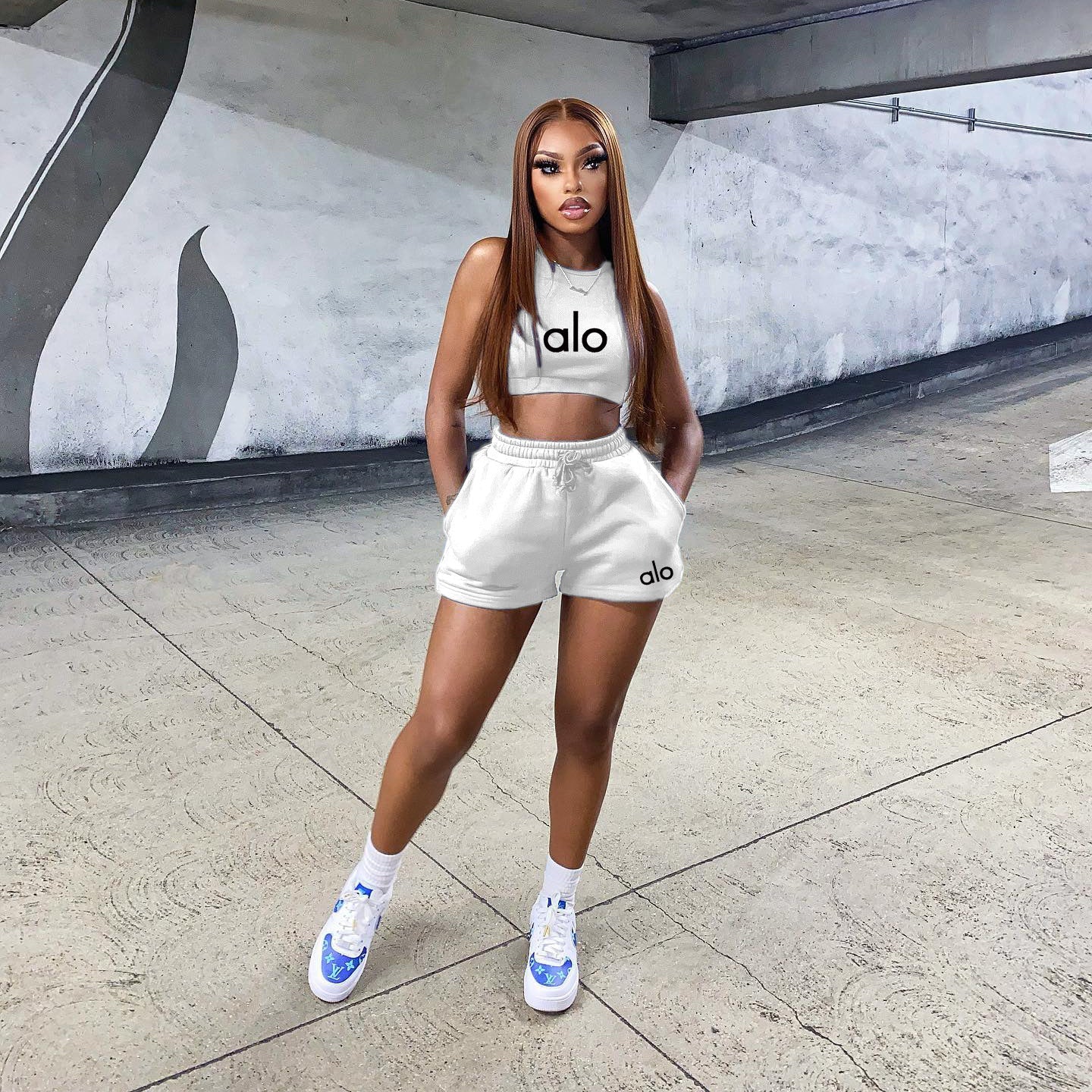 Summer Fashion Casual Sports Sleeveless Vest Shorts Suit