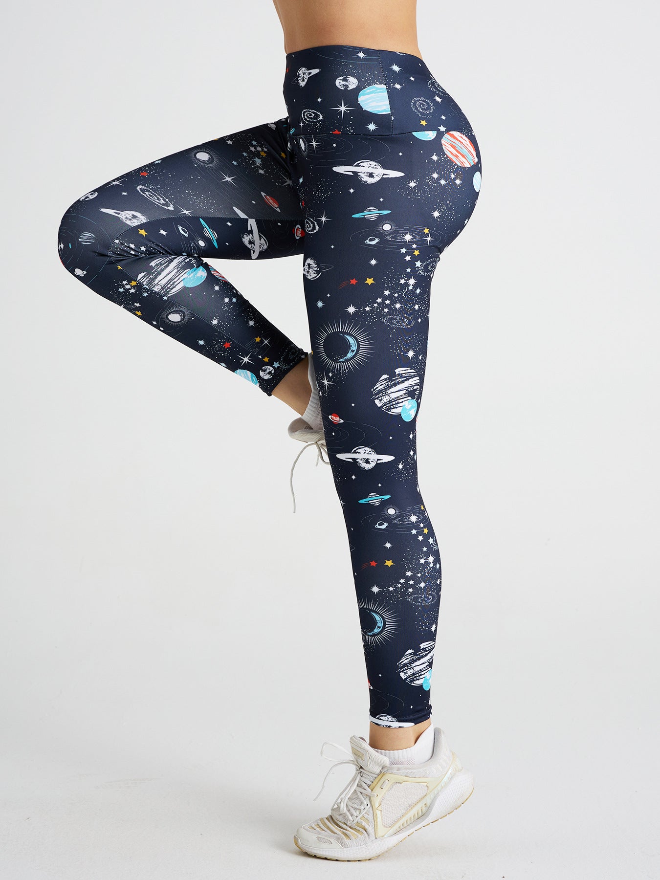 Cosmic Space Print High Waist Sports Fitness Yoga Pants