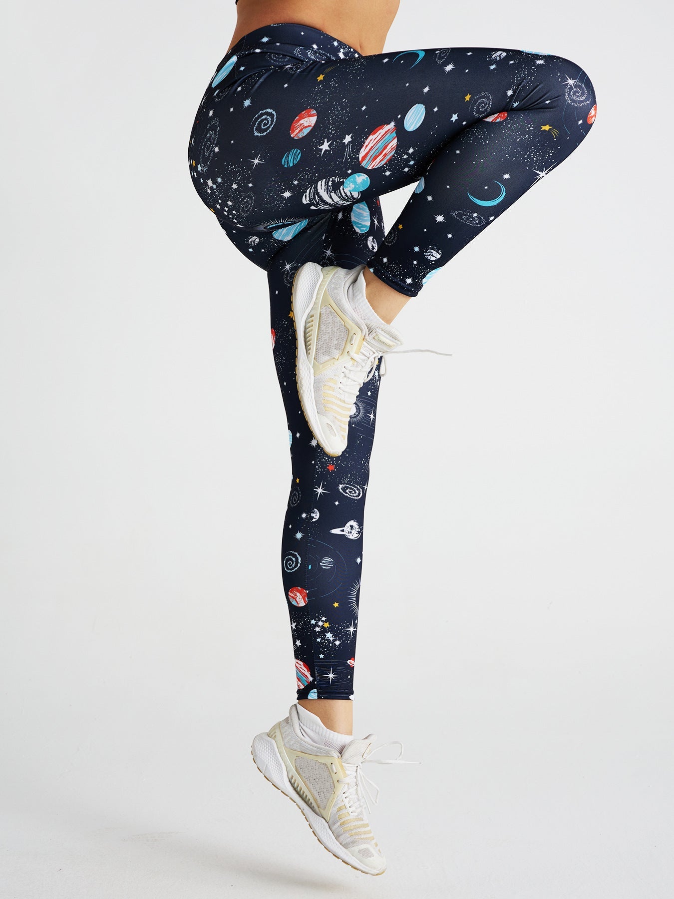 Cosmic Space Print High Waist Sports Fitness Yoga Pants