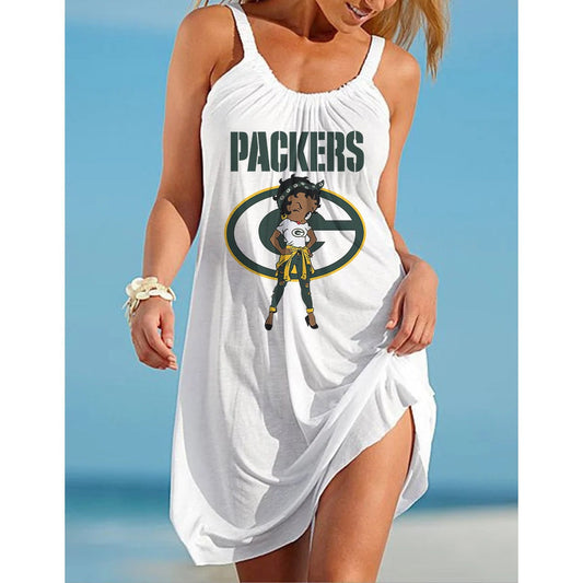 Green Bay Packers 3D Digital Printed Suspender Dress