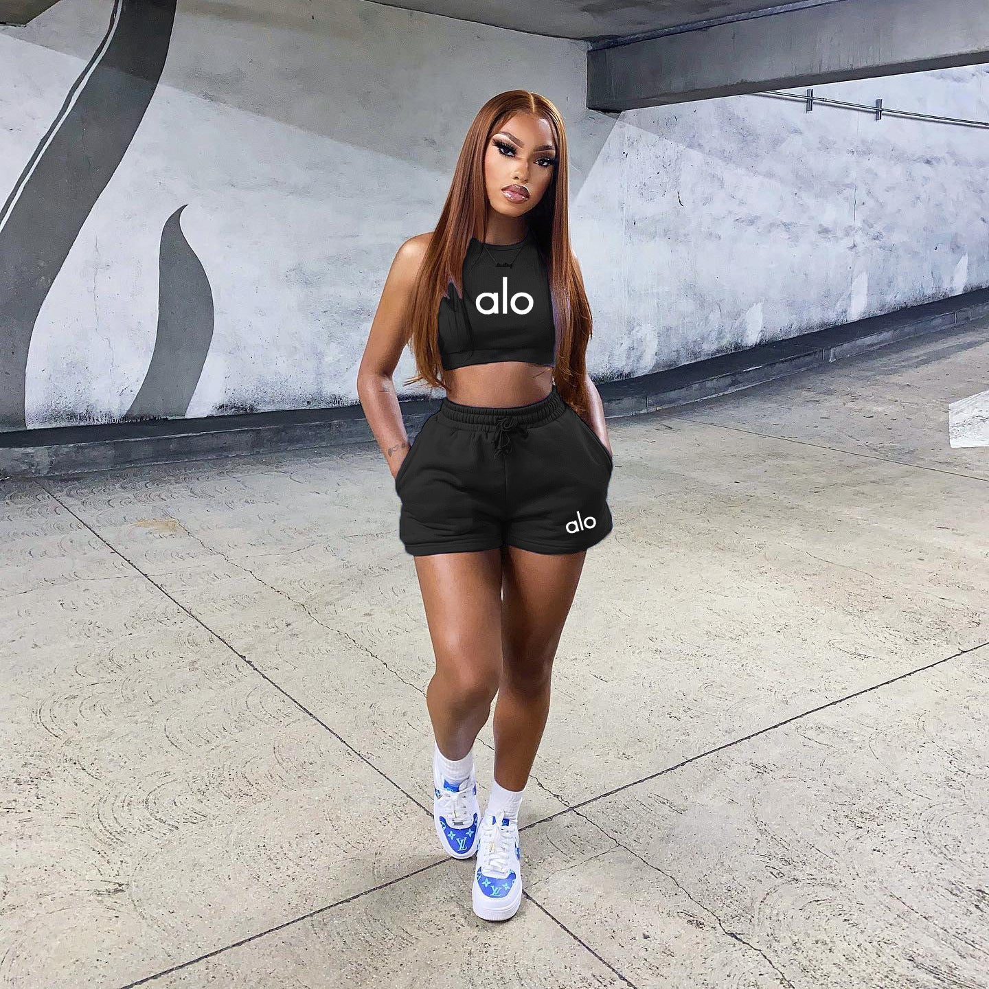 Summer Fashion Casual Sports Sleeveless Vest Shorts Suit